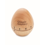 Original egg-shaped wooden kitchen clock wood colour main view