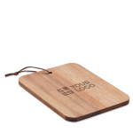 Chopping board made of acacia wood wood colour view with print area