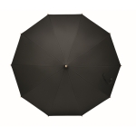 Windproof RPET pongee umbrella with manual opening, Ø 104 black colour sixth view