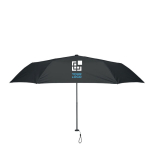 Ultralight, windproof, hand folding umbrella, Ø 50 black colour view with print area