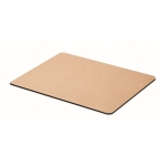 Recycled paper mouse mat with non-slip base beige colour