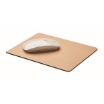 Recycled paper mouse mat with non-slip base beige colour second view