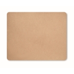 Recycled paper mouse mat with non-slip base beige colour third view