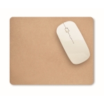 Recycled paper mouse mat with non-slip base beige colour fourth view