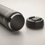 Leak-proof stainless steel mug with lid and strap, 700 ml black colour fifth photographic view