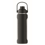 Glass bottle with silicone cover and lid with handle, 750 ml black colour sixth view