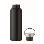 Recycled aluminium bottle with leak-proof cap, 500 ml black colour fifth view