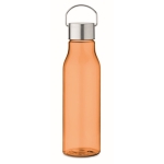 Recycled leak-proof RPET bottle in colours, 600ml transparent orange colour