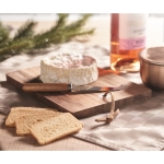 Cheese board set made of acacia wood with knife wood colour ambient view