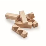 Star shaped bamboo puzzle for children wood colour second view