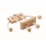 Wooden puzzle with rectangles for children wood colour