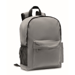 Polyester reflective corporate backpack, 190T, 15” matt silver colour