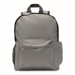 Polyester reflective corporate backpack, 190T, 15” matt silver colour