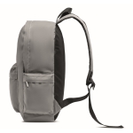 Polyester reflective corporate backpack, 190T, 15” matt silver colour