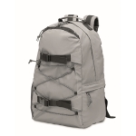 Padded reflective polyester backpack, 15” matt silver colour second view