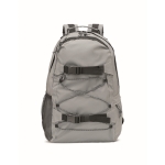 Padded reflective polyester backpack, 15” matt silver colour