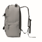 Padded reflective polyester backpack, 15” matt silver colour