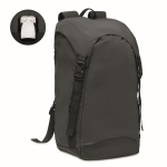 Reflective and water-repellent backpack made from polyester black colour