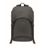 Reflective and water-repellent backpack made from polyester black colour third view