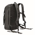 Reflective and water-repellent backpack made from polyester black colour fourth view