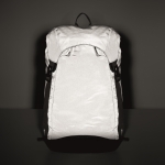 Reflective and water-repellent backpack made from polyester black colour fifth photographic view