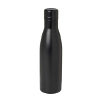 Recycled stainless steel thermal bottle, 500 ml black colour