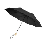 Manual foldable umbrella made from recycled polyester, 8 panels, Ø96 black colour