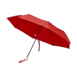 Manual foldable umbrella made from recycled polyester, 8 panels, Ø96 red colour