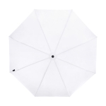 Manual foldable umbrella made from recycled polyester, 8 panels, Ø96 white colour