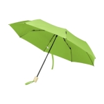 Manual foldable umbrella made from recycled polyester, 8 panels, Ø96 lime colour