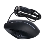 Ergonomic gaming mouse with illuminated logo black colour