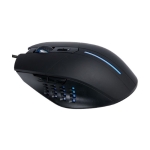 Ergonomic gaming mouse with illuminated logo black colour