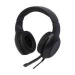 Premium sound gaming headphones with cable and microphone black colour