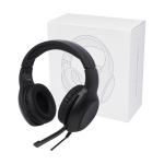 Premium sound gaming headphones with cable and microphone black colour