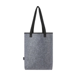 Recycled felt thermal shopping bag with velcro closure grey colour