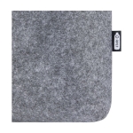 Recycled felt thermal shopping bag with velcro closure grey colour