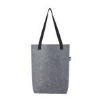 Recycled felt shopping bag with wide base grey colour