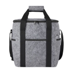 Recycled GRS thermal felt bag with exterior pockets grey colour