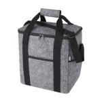 Recycled GRS thermal felt bag with exterior pockets grey colour