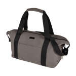 Recycled cotton sports bag with trolley strap grey colour