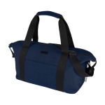 Recycled cotton sports bag with trolley strap navy-blue colour