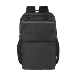 Recycled polyester laptop backpack with detachable waist bag, 15'' black colour