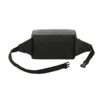 Waterproof recycled polyester waist bag with interior pocket black colour