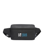 Waterproof recycled polyester waist bag with interior pocket