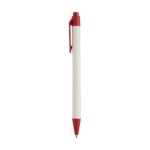 Recycled material pen in various colours with black ink red colour