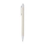 Recycled material pen in various colours with black ink white colour