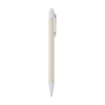 Recycled material pen in various colours with black ink white colour