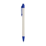 Recycled material pen in various colours with black ink royal blue colour