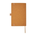 Recycled leather notebook with pen holder, A5 lined natural colour