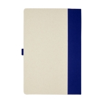 Recycled cardboard notebook and pen set, A5 lined navy-blue colour